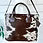 Western Cowhide Leather Tote Bag Brown Large