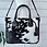 Western Cowhide Leather Tote Bag Brown Medium