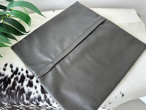 Cowhide Pillow Cushion Covers Leather Brown- Set of 2