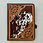Real Cowhide Hand Tooled Leather Padfolio Binder Organizer in Dark Brown Western