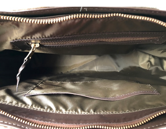 Large Western Cowhide Leather Tote Bag Brown - Olivia