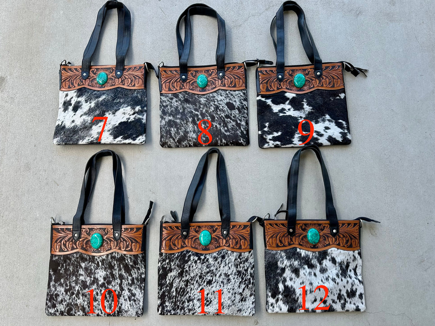 Cowhide Tooled Leather Shoulder Crossbody Bag in Black - Isla