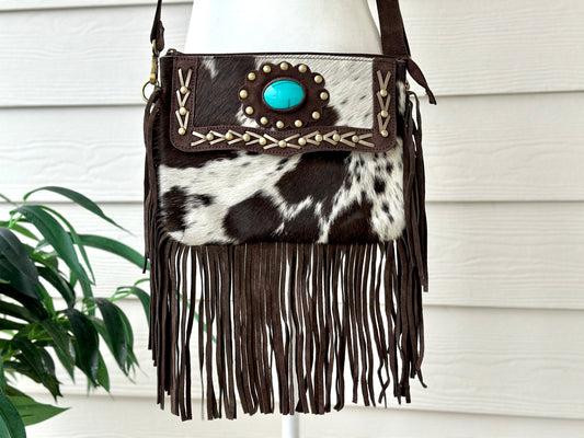 Mylah Crossbody In Choc And Black
