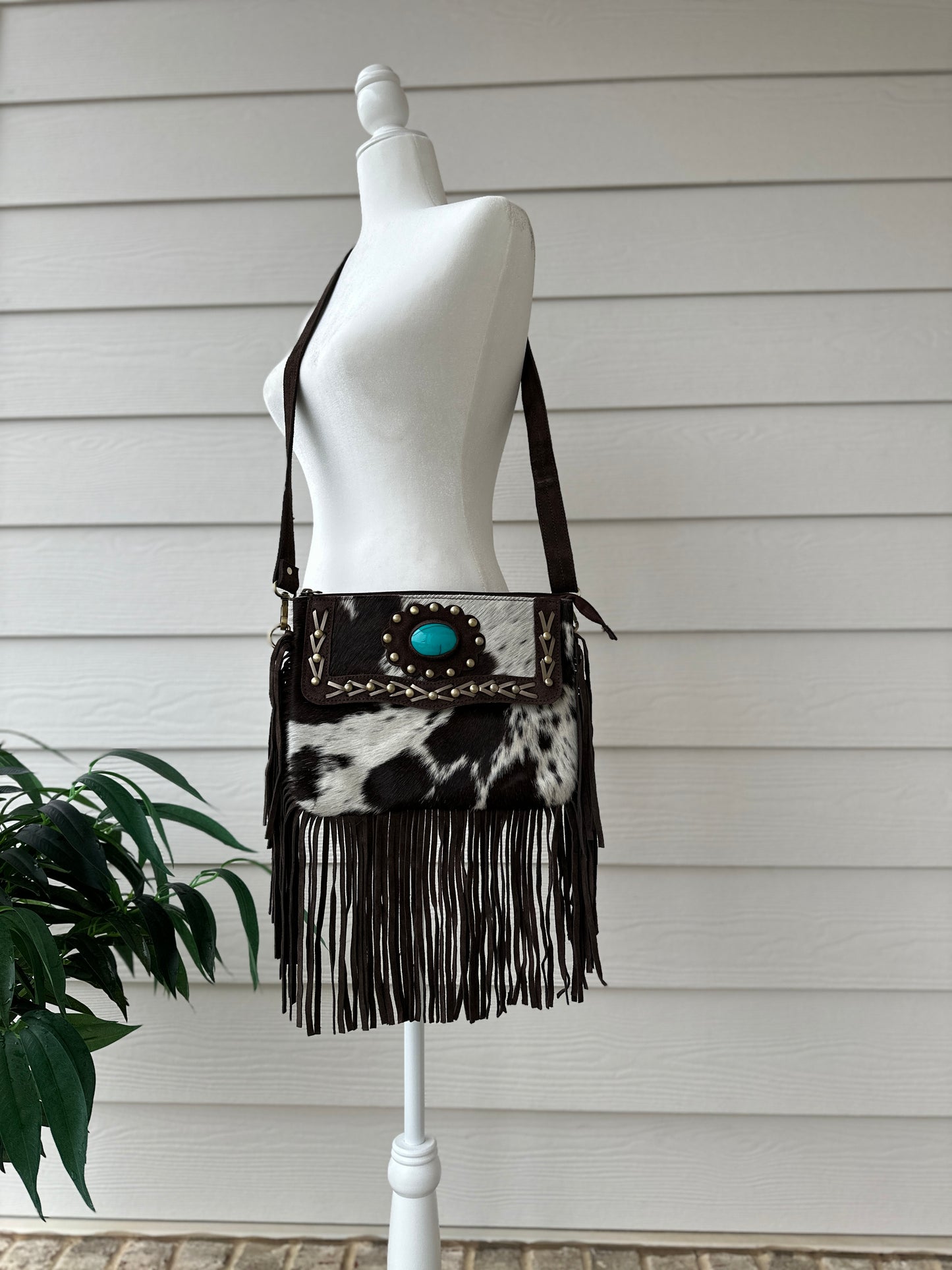 Mylah Crossbody In Choc And Black