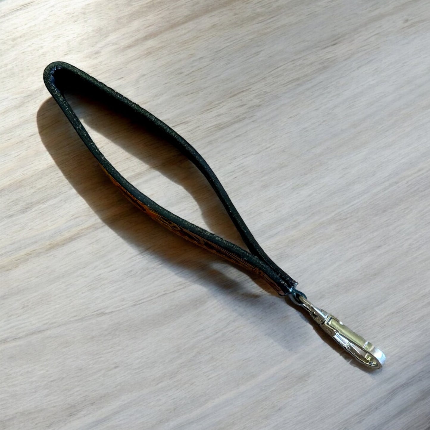 Tooled Leather Wristlet Straps