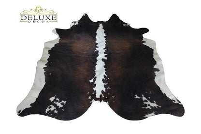 Cowhide Rug Tricolor Western Decor 5 ft x 5 ft