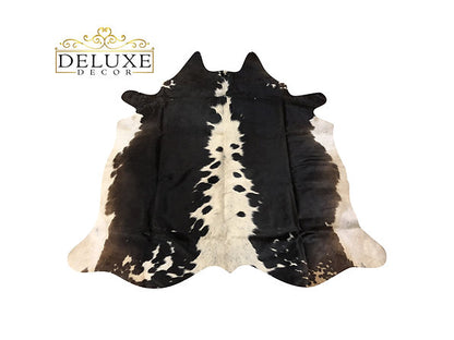 Small Cowhide Rug Tricolor 4 ft x 4 ft
