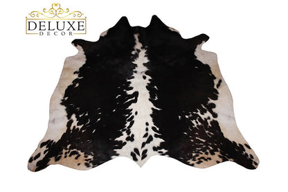 Cowhide Rug Tricolor Western Decor 5 ft x 5 ft