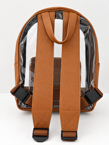 Clear Western Backpack Cowhide Patchwork Rodeo Stadium & Concert Bag