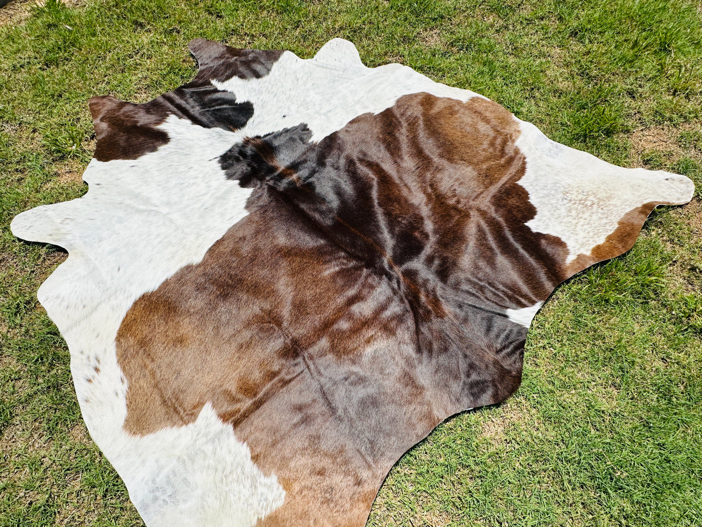 Large Cowhide Rug Brown Western Decor Area Rugs 5 x 6 ft