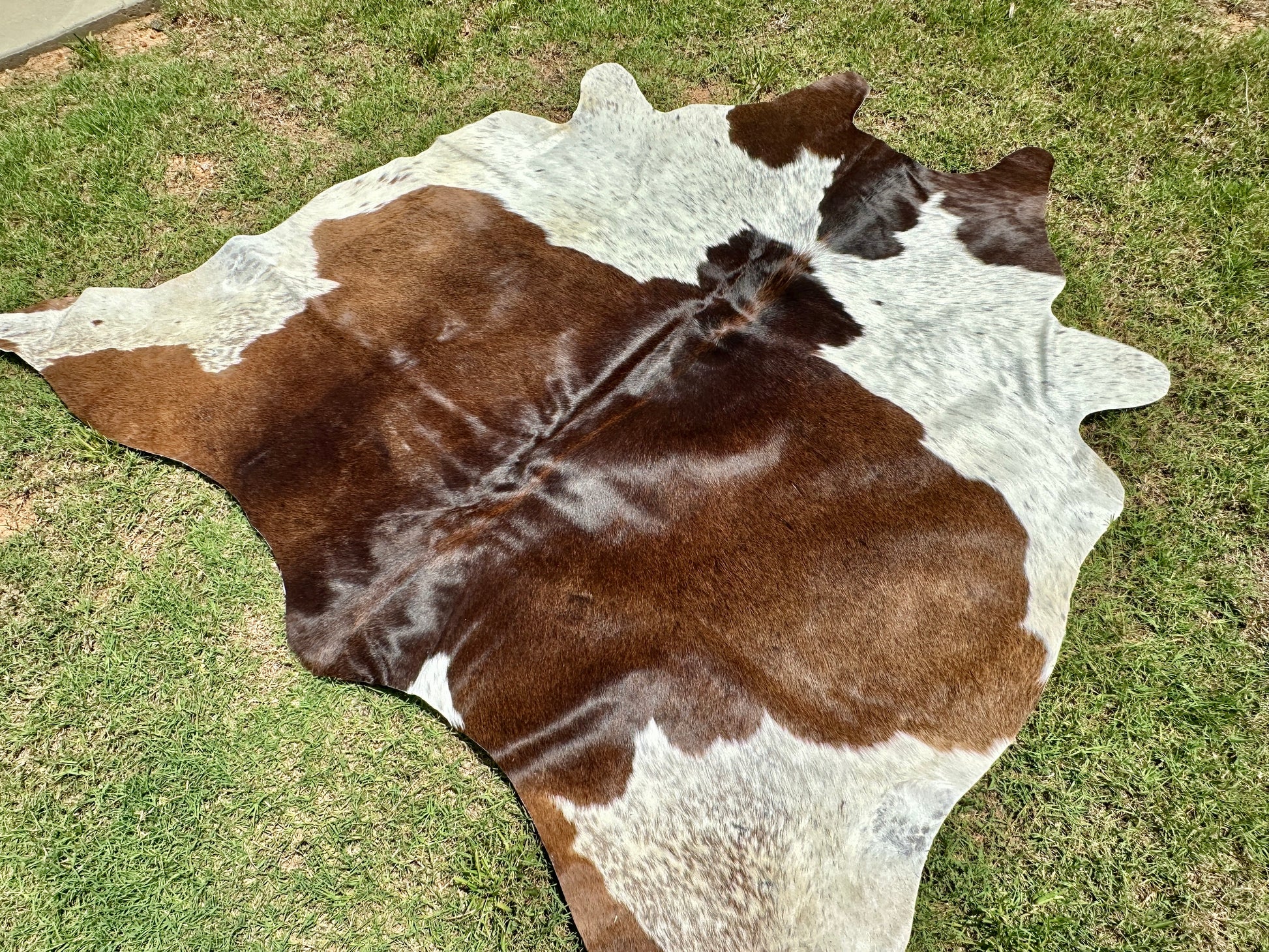 Large Cowhide Rug Brown Western Decor Area Rugs 5 x 6 ft