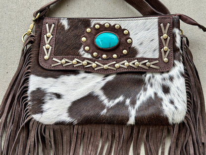 Mylah Crossbody In Choc And Black