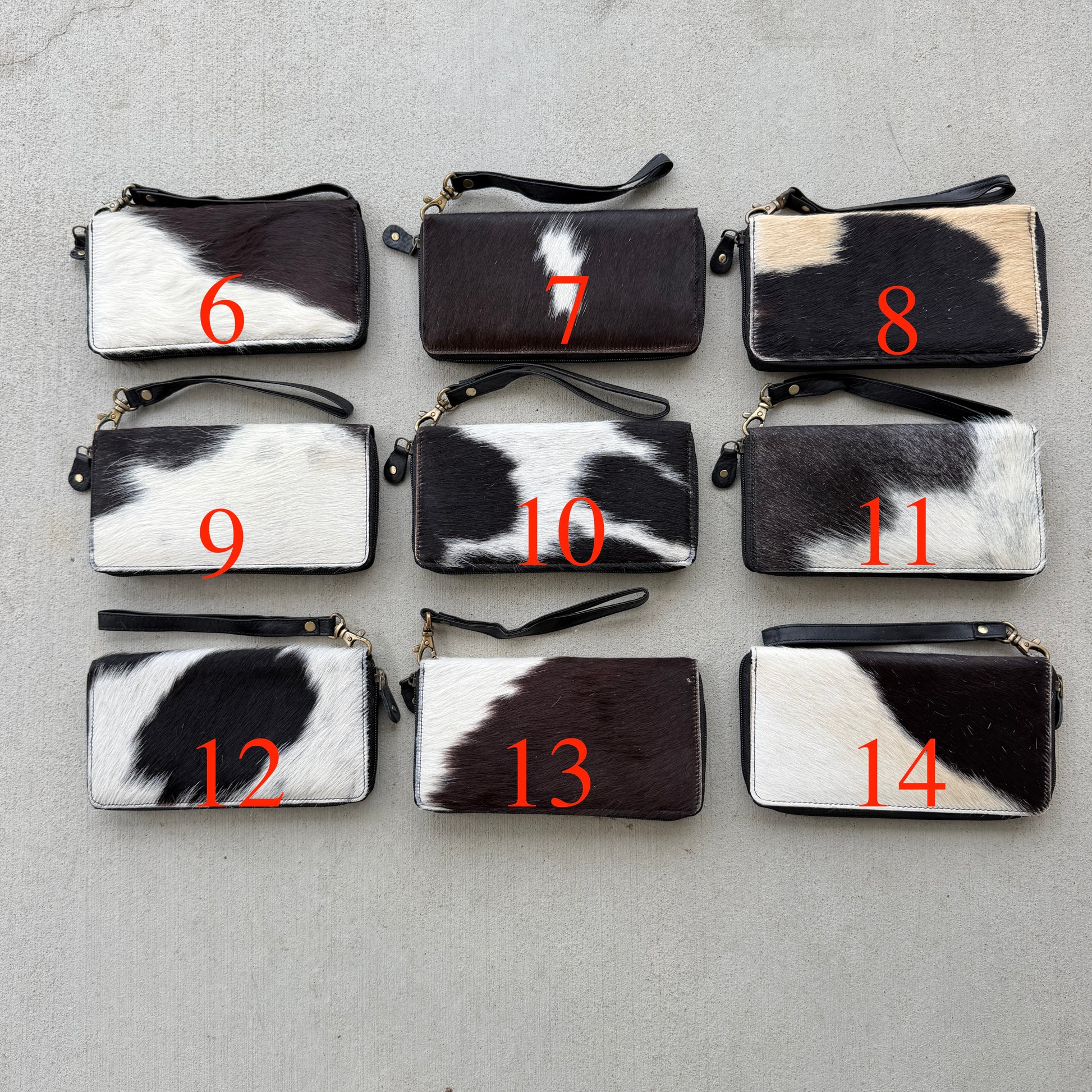 Cowhide Zip Wallet | Genuine Leather Western Wallet for Women - Luna