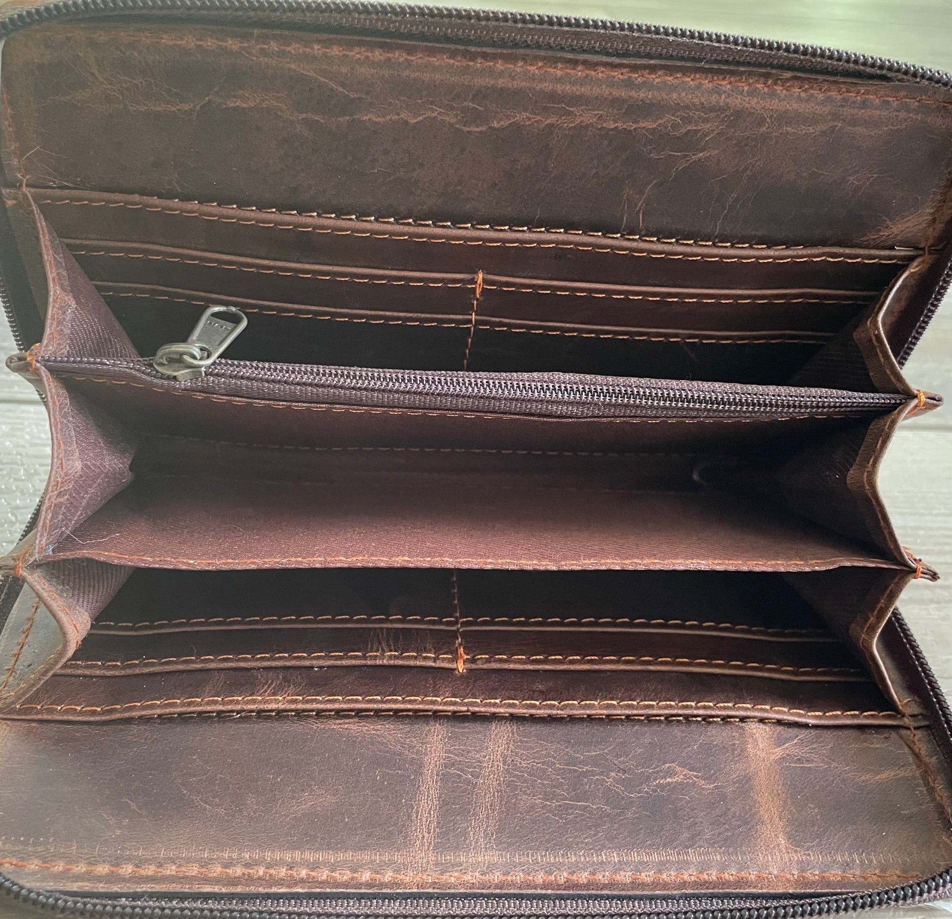 Cowhide Zip Wallet | Genuine Leather Western Wallet for Women - Luna