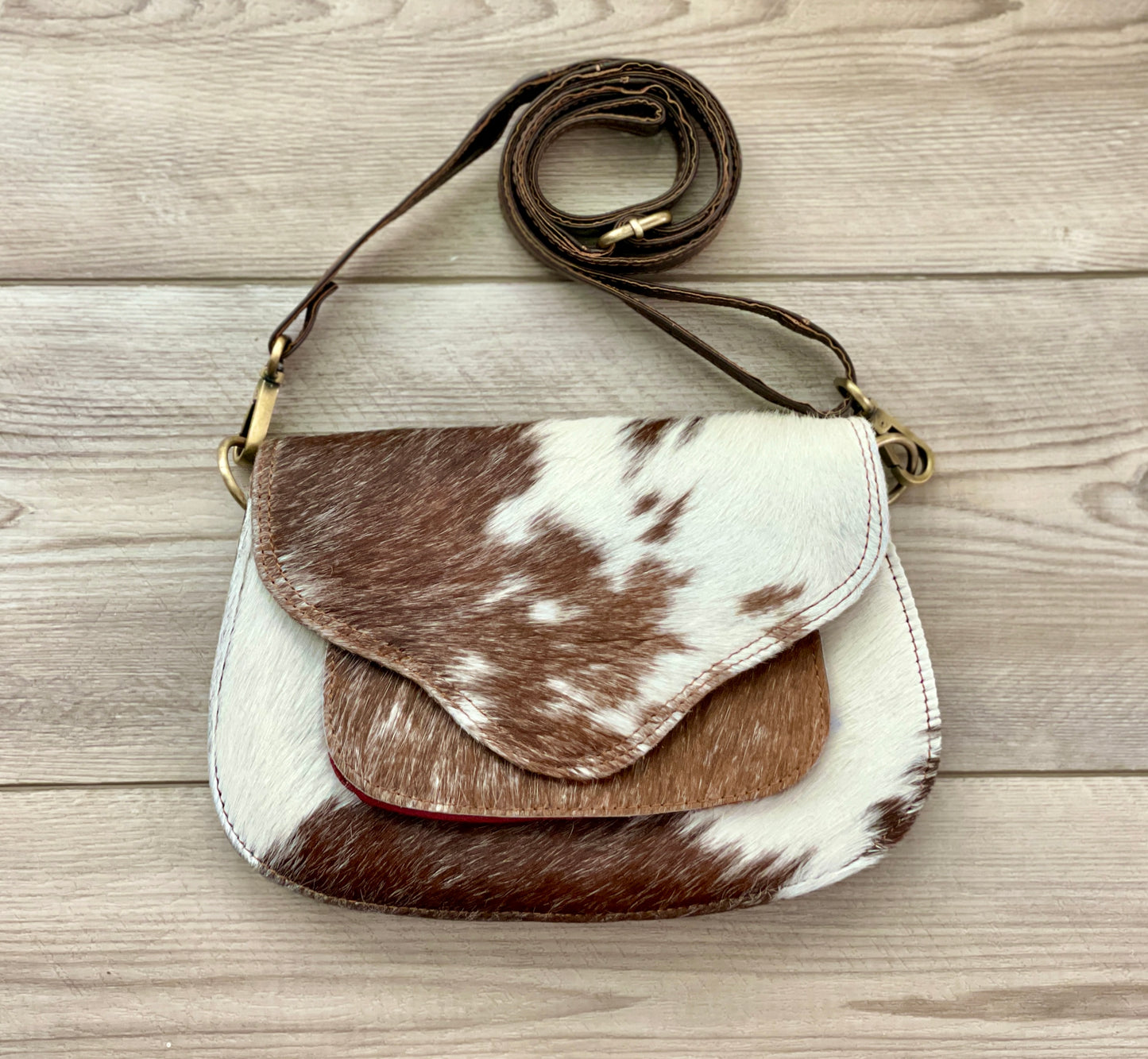 Cowhide Leather Western Crossbody Purse - GRACE