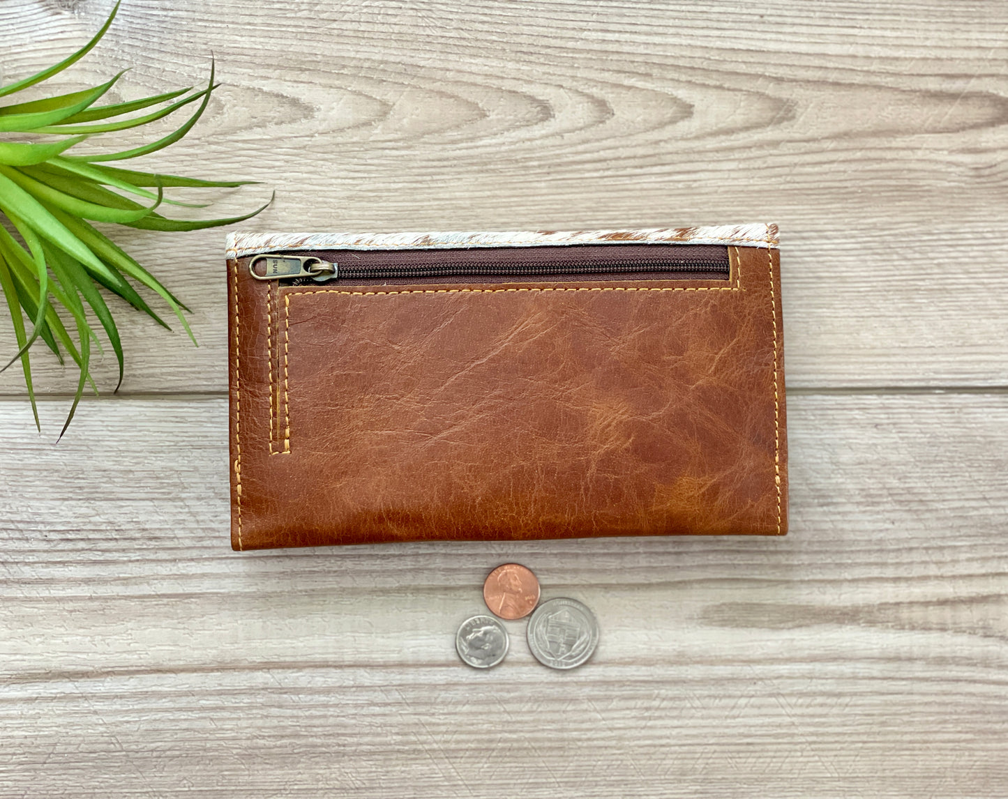 Western Cowhide Leather Rodeo Snap Wallet for Women - Mila