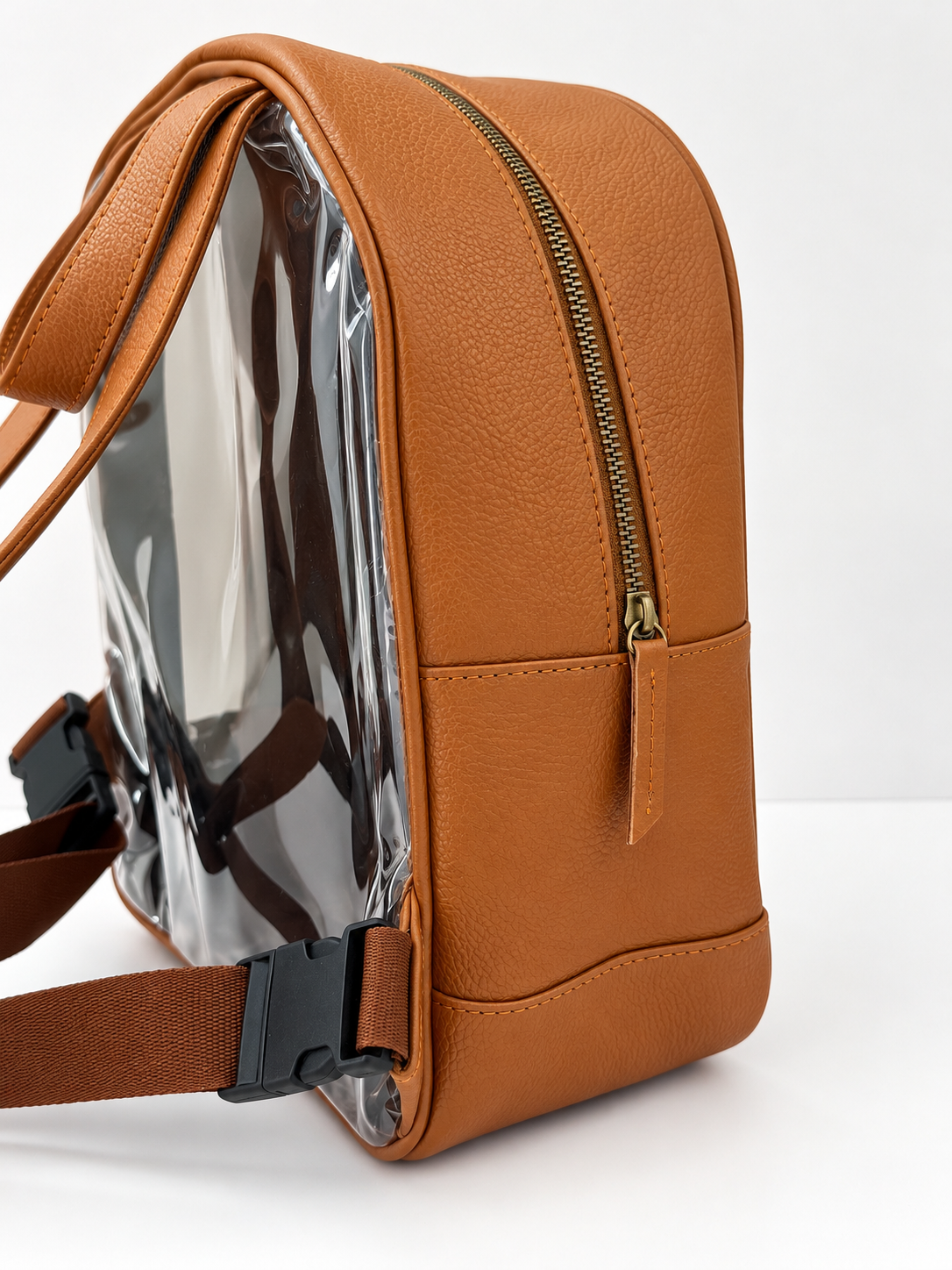 Clear Western Backpack Cowhide Patchwork Rodeo Stadium & Concert Bag