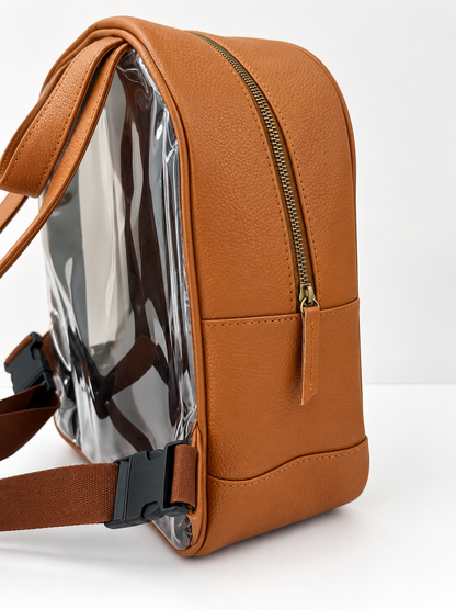 Clear Western Backpack Cowhide Patchwork Rodeo Stadium & Concert Bag