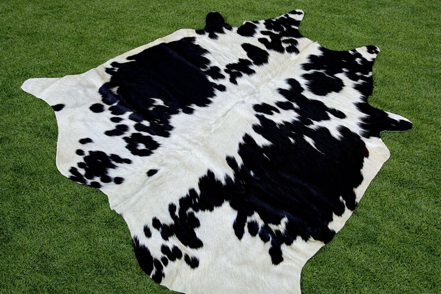 Genuine Cowhide Rug Farmhouse Rodeo Western Area Rugs 6 ft x 5.5 ft