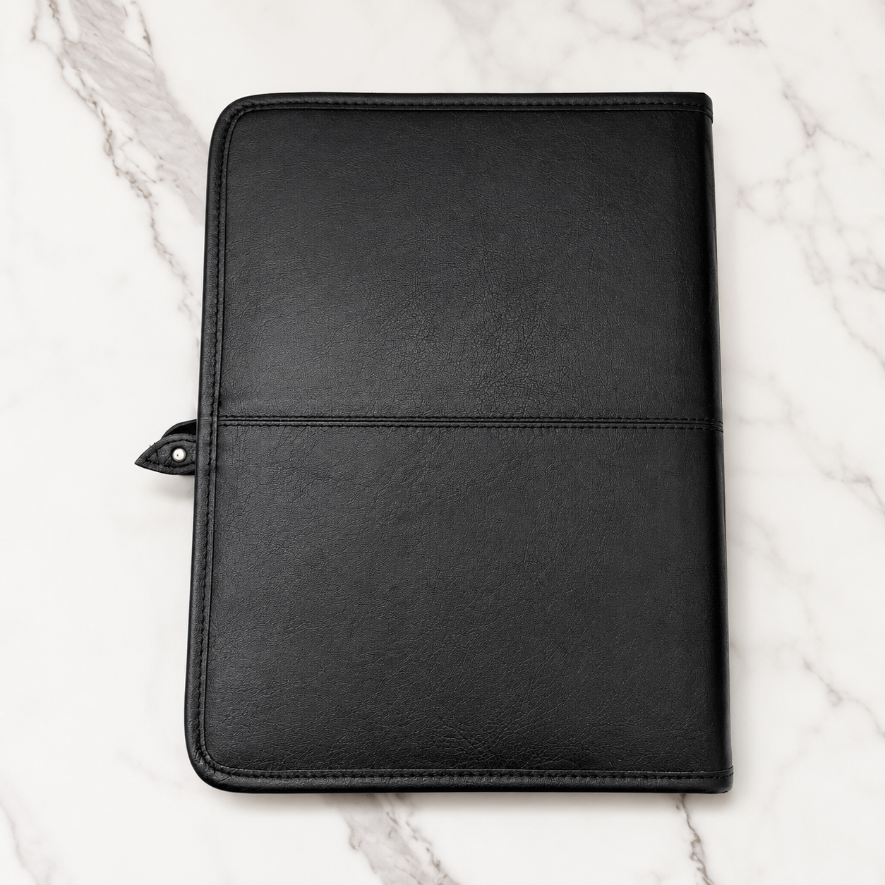 Cowhide Tooled Leather Western Padfolio Organizer in Tan and Black