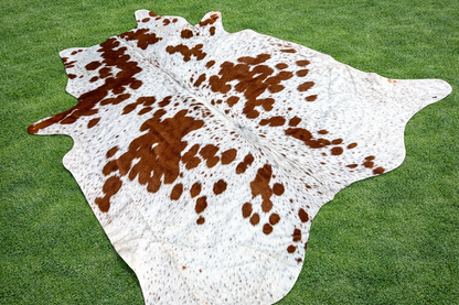 Large Cowhide Rug Brown Western Decor Area Rugs 6 x 6 ft
