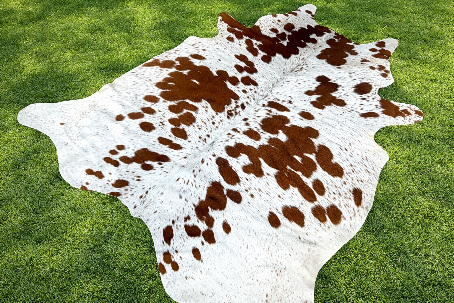 Large Cowhide Rug Brown Western Decor Area Rugs 6 x 6 ft
