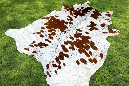 Large Cowhide Rug Brown Western Decor Area Rugs 6 x 6 ft