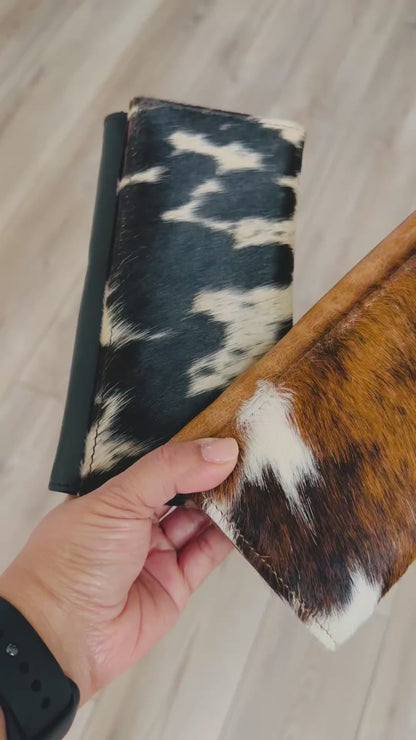 Western Cowhide Leather Rodeo Snap Wallet for Women - Mila